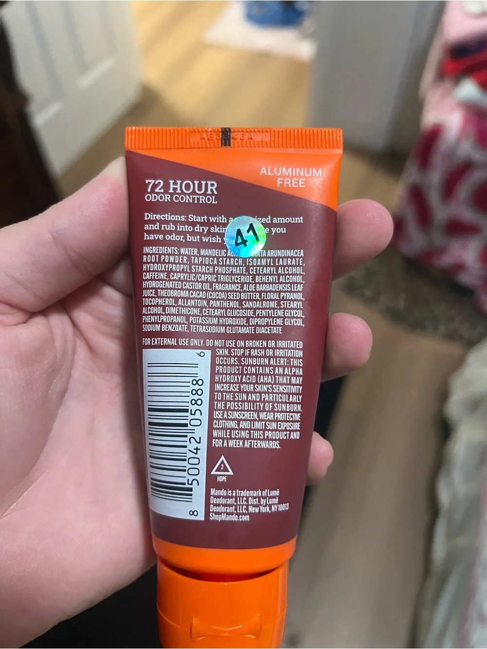 Whole Body Deodorant Invisible Cream - Bourbon Leather (Orange/Brown)